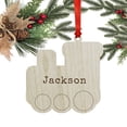 thumbnail image 2 of Koyal Wholesale Personalized Laser Engraved Wood Children's Christmas Ornament, Typewriter Print, Train, 1-Pack, 2 of 2