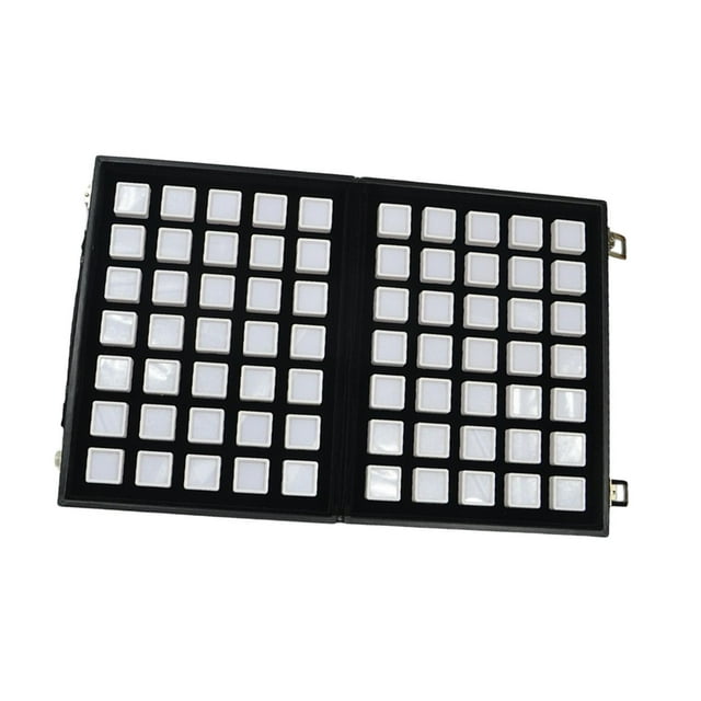 lionlar Diamond Gemstone Display Tray Multi Grid Jars Portable Container for s Store white 70 grid