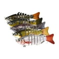 thumbnail image 2 of 5x señuelos de pesca señuelos aficionados con ganchos regalos para la familia agua salada agua dulce realista swimbaits múltiples articulados, 2 of 8