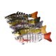thumbnail image 2 of 5x señuelos de pesca señuelos aficionados con ganchos regalos para la familia agua salada agua dulce realista swimbaits múltiples articulados, 2 of 8