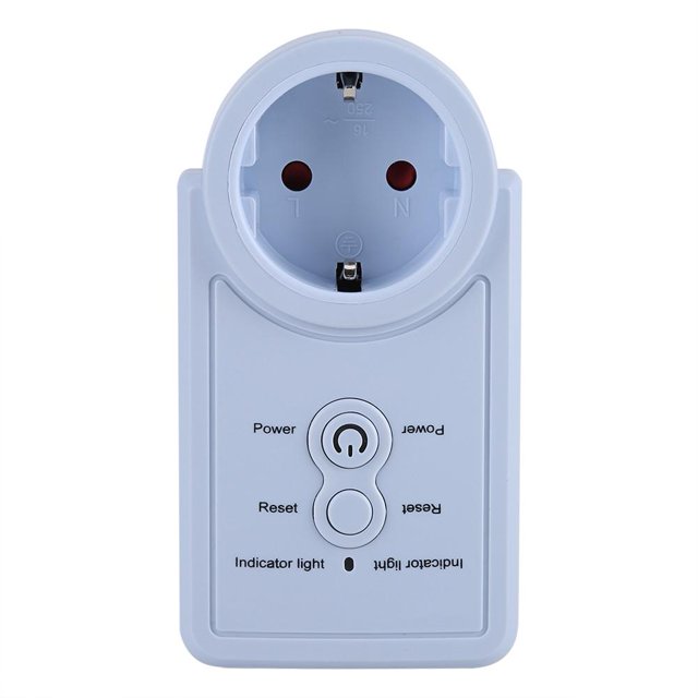 Qiilu GSM Smart Switch,Smart GSM Power Outlet Plug Socket with Temperature Sensor SMS Command Control EU Plug, GSM Plug Socket