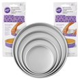 thumbnail image 1 of Wilton Bake-Even - Juego de moldes redondos para tartas (8 piezas, 6, 8, 10 y 12 x 2 pulgadas, aluminio para tartas, color morado Wilton NA, 1 of 7