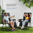 thumbnail image 5 of Hearth & Harbor Oversized Zero Gravity Chair, Padded Outdoor Lounge Chair with Headrest and Cup Holder, Black/Gray, 5 of 10