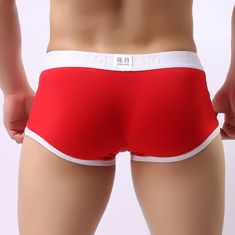 Panties For Men Crotch Seamless Glossy Silky High Elastic Plus Size Briefs  Underwear Transparent.