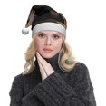 thumbnail image 5 of Fuzoiu Maple Forest Panda Print Santa Hat Christmas Hat for Adults,Santa Hats with Pompom, Unisex Xmas Holiday Hat for Christmas New Year Festive Party Supplies, 5 of 6