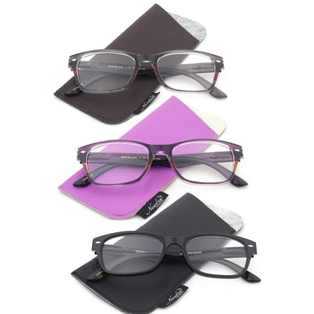 3 Packs Fashion Vintage Multi Colors Reading glasses for Women, Reading Glasses + 1.00