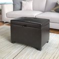 thumbnail image 2 of Antonio Black Faux Leather Tufted Storage Ottoman, 2 of 6