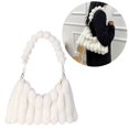 thumbnail image 4 of Bolso Felpa Bolso Mujer Otoño E Invierno Bolso Hombro para Axila (blanco), 4 of 9