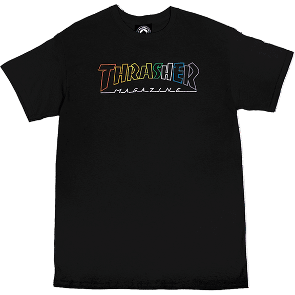 Thrasher Outlined Rainbow Mag Ss M-Black