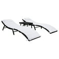 thumbnail image 6 of SAFAVIEH Carew Outdoor Patio 3 Piece Sun Lounger Set, Black, 6 of 7