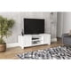 thumbnail image 2 of BOUSSAC Dawson TV Stand with 2 Doors for TVs up to 55", White My Lux Decor Round, 2 of 8