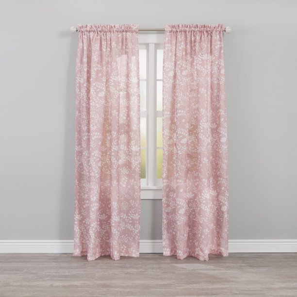 BrylaneHome Charlotte RodPocket Panel Window Curtain 52I W 84I L