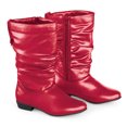 thumbnail image 2 of Women's Faux Leather Scrunch Calf Boots - Wide Width Burgundy 9, 2 of 2