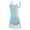 Light Blue-02, variant on Baby Girl Romper Lightweight Solid Sleeveless Square Neck Girls Ruffle Ballet Tutu Jumpsuit Dress Summer Casual Outfit