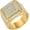 Gold, variant on Unisex Stainless Steel Unique Cool 19mm Chunky Micro-Pave Zircon Iced out Ring Handmade Shiny Full CZ Bling Hip Hop Style