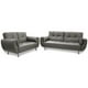 thumbnail image 1 of Sala de Piel Genuina 3-2 Sofá Cama y Love Seat, 5 plazas, Modelo Toronto, Color Gris Oxford, Elegante, comodo y Moderno, Hecho en Mexico. Medidas: Sofá 220 X 90 X 80 cm, Love Seat 156 X 90 X 80 cm., 1 of 10