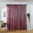 thumbnail image 3 of Xuniizn Blackout Curtains for Bedroom Thermal Insulated - Cloth Black Out Curtains 2 Panels Set Room Darkening Window Curtains for Living Room, Wine, 3 of 9