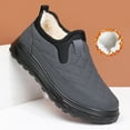 thumbnail image 5 of Fuzzy Winter Ankle Boots for Men Quilted Waterptoof Slip on Non Slip Snow Booties Comfy Loafers Walking Shoes, 5 of 7