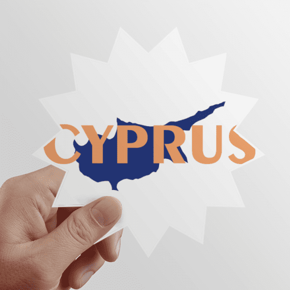 cyprus euan map tourism sun vinyl sticker luggage graffiti flower decal