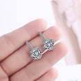 thumbnail image 2 of Nuevos pendientes de plata de ley 925 con cristal de circón brillante para mujer, joyería de moda, regalos para fiesta de compromiso y boda, 2 of 2