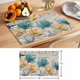 thumbnail image 6 of Vintage Tulip Placemats Set of 4, Farmhouse Retro Green Yellow Blue Flower Barn Door Non-Slip Place Mats Washable Table Mats for Kitchen Dining Table Decorations Indoor/Outdoor, 6 of 9