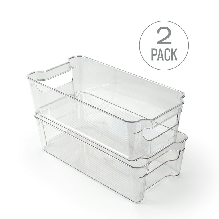 Totally Kitchen Clear Plastic Stackable Storage Bins