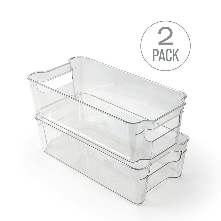 Plastic Storage Bins Stackable Clear Pantry Organizer Box Containers - On  Sale - Bed Bath & Beyond - 34504428