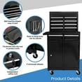 thumbnail image 2 of Aukfa Tool Box, 2 in 1 Steel Rolling Tool Chest & Cabinet On Wheels for Garage, 5-drawer, Black, 2 of 11