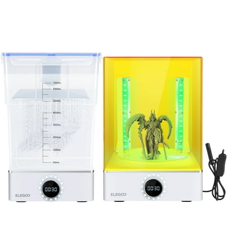 ELEGOO Mercury XS Bundle with Separate Washing and Curing Station for Resin 3D Printed Models Yellow