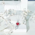 thumbnail image 5 of Rosec Jewels Lab Grown Ruby Heart Pendant Necklace with Infinity Knot - Cocktail Necklace - AAAA Grade - Ready to Gift, 925 Sterling Silver, 5 of 7
