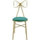 thumbnail image 5 of Silla de maquillaje, taburete de tocador con respaldo, silla pequeña, taburete de tocador con respaldo con respaldo de lazo para sala de estar y dormitorio, 5 of 7