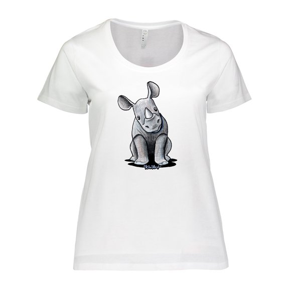 Inktastic Curious Rhinos Women's Plus Size T-Shirt