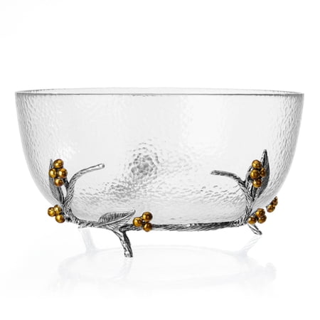 Fitz and Floyd Natures Greeting Clear Glass Bowl