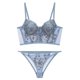 thumbnail image 1 of Cómodo chaleco de encaje bordado con espina de pescado, ropa interior francesa larga para exterior, sujetador de encaje sexy para niña, 1 of 6