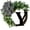 Y Y, variant on Xecvkr Alphabet Door Wreath Decorative Letter Hanging Sign Rattan Wall Pendant Bowknot Entryway Wedding Home Spring Party Gift All-Year Blessing Front Door Letter Styles 1 Piece