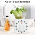 thumbnail image 2 of Injueey Temporizador de cocina de 60 minutos, cuenta regresiva, recordatorio de alarma, temporizador mecánico cuadrado blanco para cocina Herramientas y accesorios para hornear Injueey HA001273-00, 2 of 6