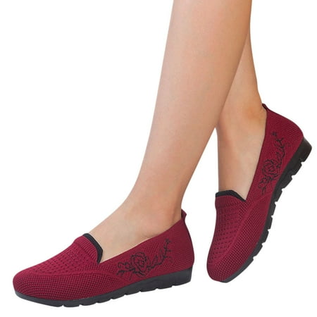 

Vedolay Summer Casual Shoes For Women Women s Shoes Loafers & Slip-ons Work Office Dressy Business Shoes Red 8