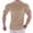 Khaki, variant on KIHOUT Men's Athletic Sports Fitness Quick Dry T-shirt Clearance Stretch Training Workout Exercise Tops Blouses