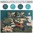 thumbnail image 5 of Quilt Cover Set Fashionable Printed Bedding Covers with Pillowcase Home Textiles, Koi Fish Vintage Flower King (90"x102"), 5 of 5