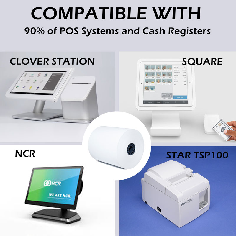 PM Company PMC05214 POS//Cash Register 3 1//8 Inch x 230 Feet 50 Rolls Per Unit