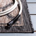thumbnail image 3 of SAFAVIEH Courtyard Fisher Geometric Quatrefoil Indoor/Outdoor Area Rug, 8' x 11', Natural/Black, 3 of 6
