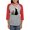 Heather/Red, variant on CafePress - Santa Cat & Mouse - Womens Baseball Tee