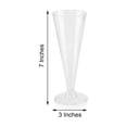 thumbnail image 3 of Efavormart Set of 12 - 7oz Clear Disposable Plastic Champagne Flutes - Trumpet Design - Detachable Base for Weddings, Birthdays, Parties, Receptions, Banquets, Baby Showers, Drinkware, Events, 3 of 11
