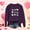 Purple, variant on FDGIU ‌‌‌‌Women's Valentine's Day Sweatshirt, Love Heart Print Long Sleeve Crewneck Pullover for Casual Wear & Gift Giving