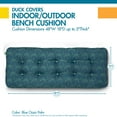 thumbnail image 2 of Classic Accessories Duck Covers Water-Resistant Indoor/Outdoor Bench Cushion 48"W x 18"D x 5"Thick Blue Oasis Palm, 2 of 7