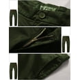 thumbnail image 4 of Pantalones a juego, ajustados, cónicos, elásticos, casuales para hombre, color verde militar, 4 of 5
