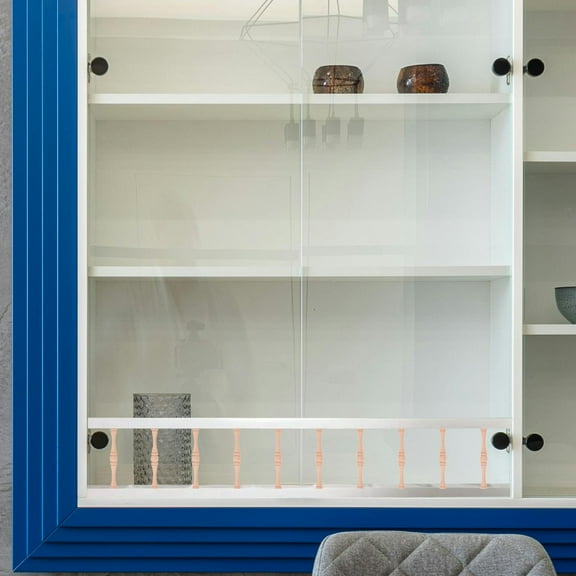 FRCOLOR 6 Pcs Wood Carving Wine Cabinet 15.00X1.70X1.70CM Khaki