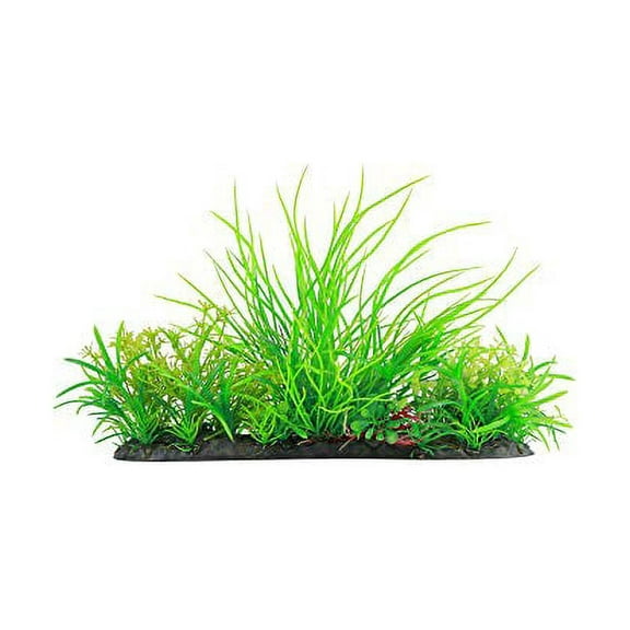 CNZ Aquarium Aquascape Artificial Plastic Plant, 10.5-inch x 8-inch, Green