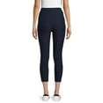 thumbnail image 2 of Time & Tru Women's High Rise Knit Capri Leggings, 2 of 5