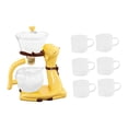 thumbnail image 4 of Tetera de vidrio semiautomática para casa de té, regalo de cumpleaños para papá amarillo, 4 of 9